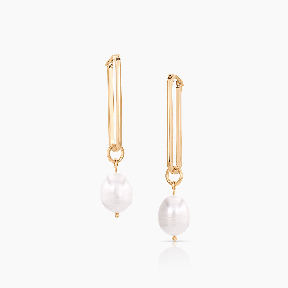 TATIANA☆[SILVER925] Pearl D Ring Hoop Earring Tatiana Pearl Earrings