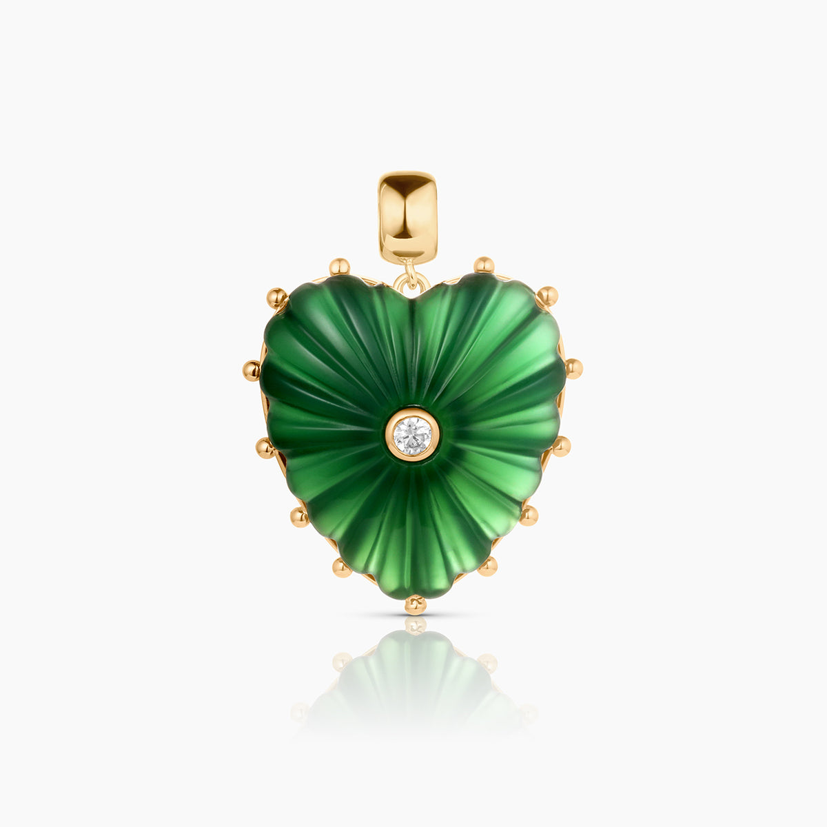 Malene Green Jade Heart Bail – THATCH Malene Green Jade Heart Bail – THATCH