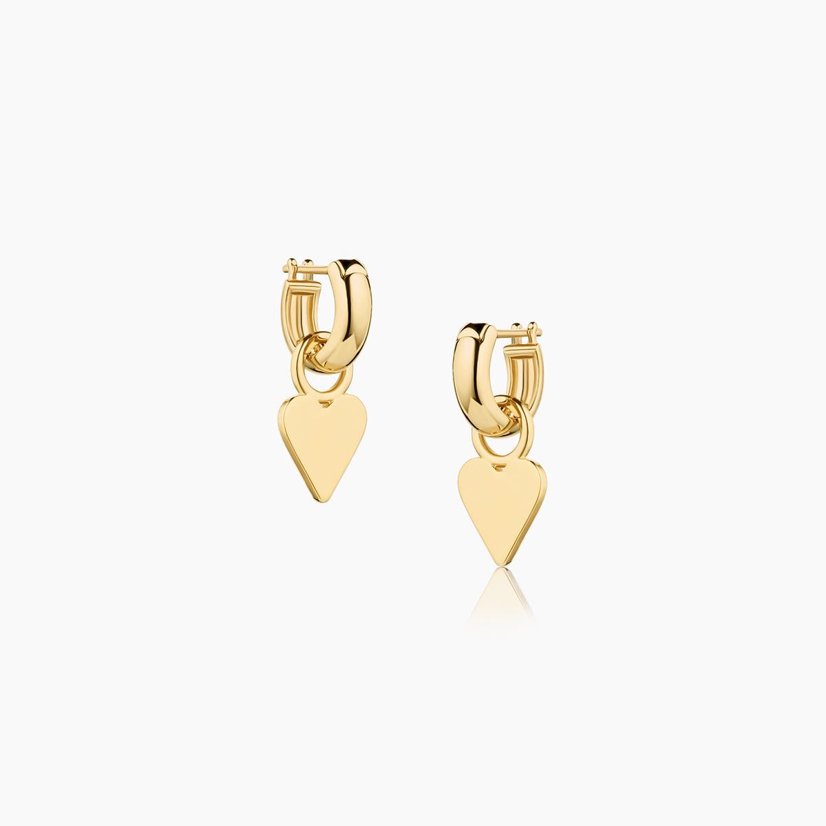 Petite heart shop hoop earrings