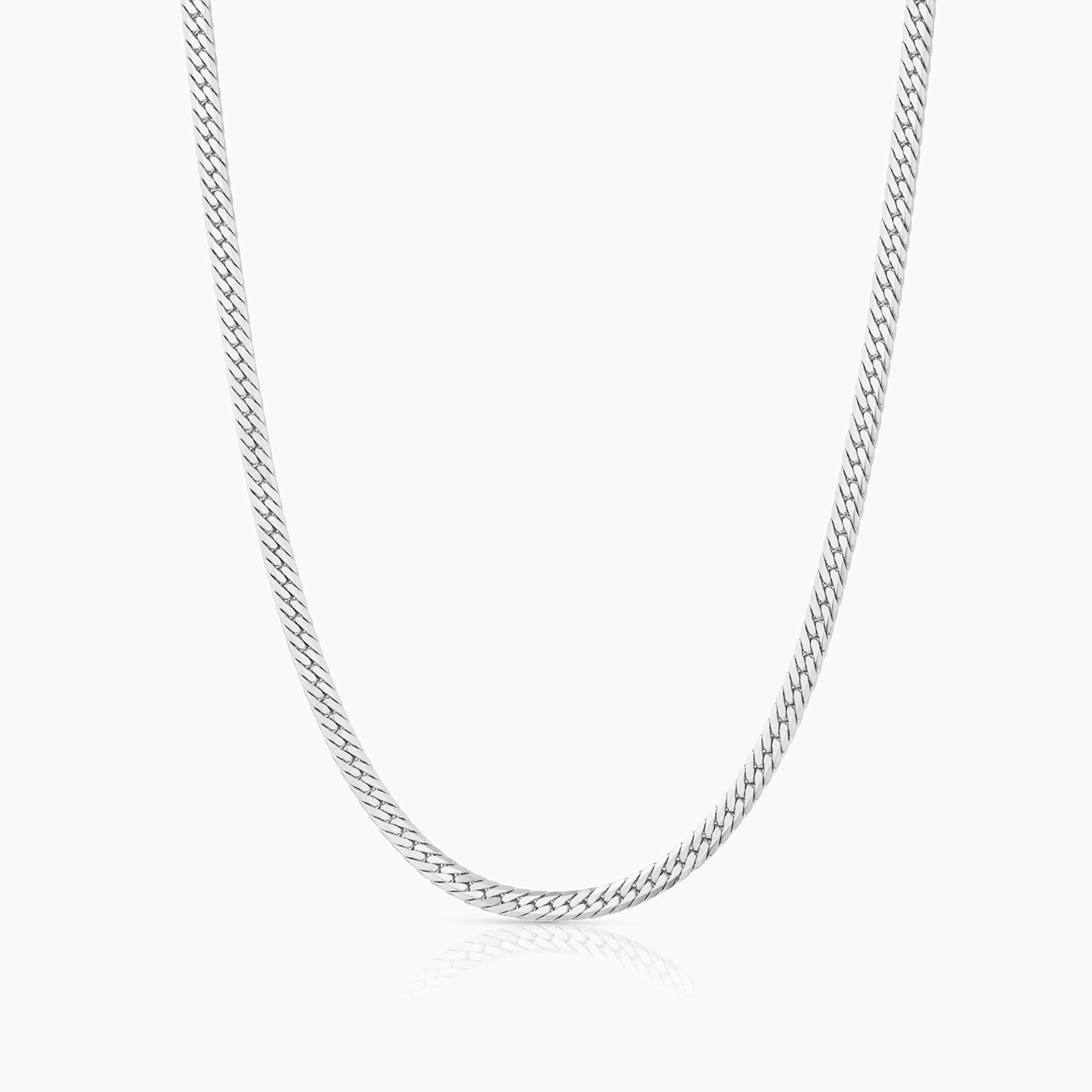 Dani Silver Herringbone Necklace – THATCH