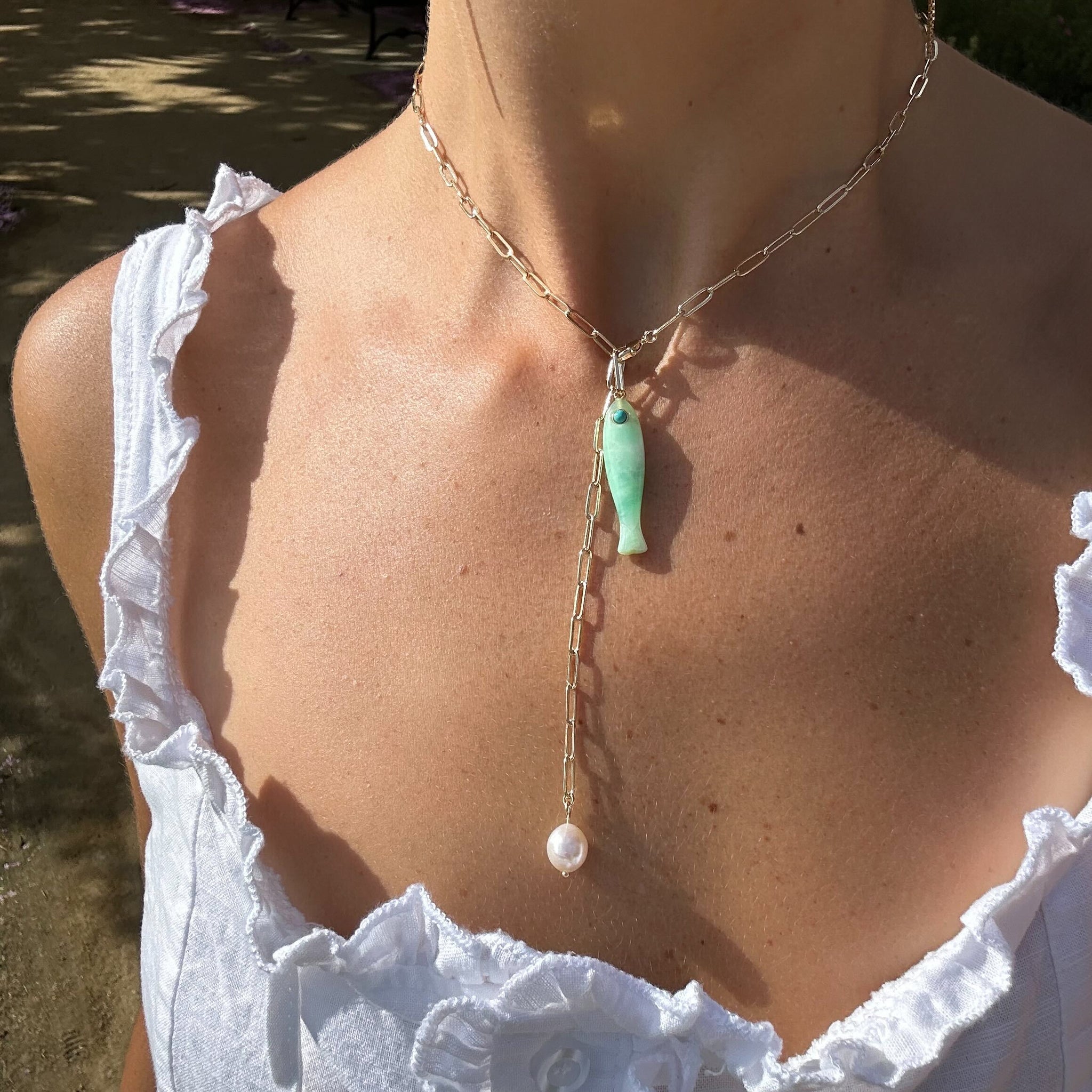 アクセサリー LAULEA Lea Pearl Lariat Necklace – THATCH