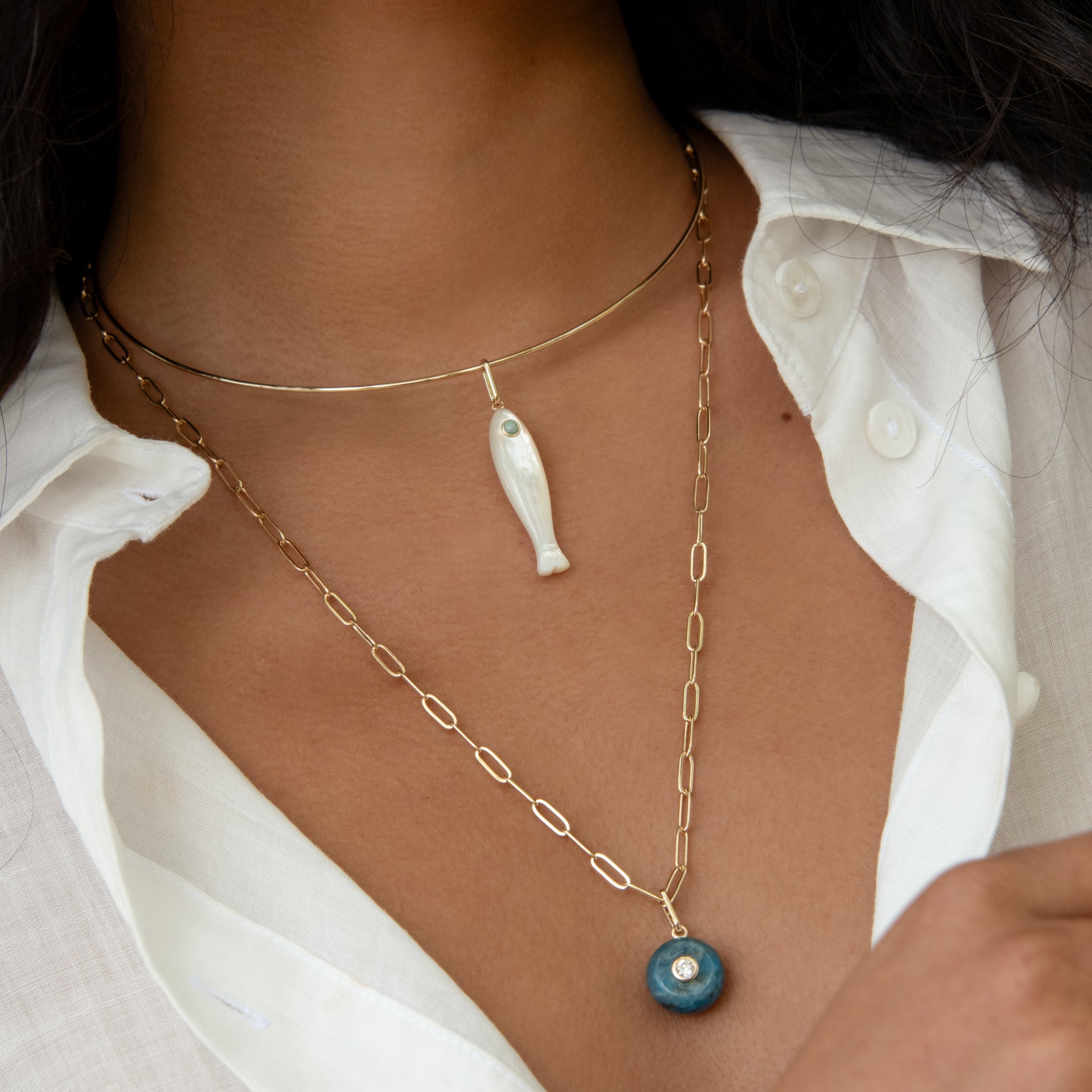 [TATIANA] 22SS新作☆Mother-of-pearl egg chain Necklace MUSINSA | TATIANA (Silver 925) Mother of Pearl Flower Egg