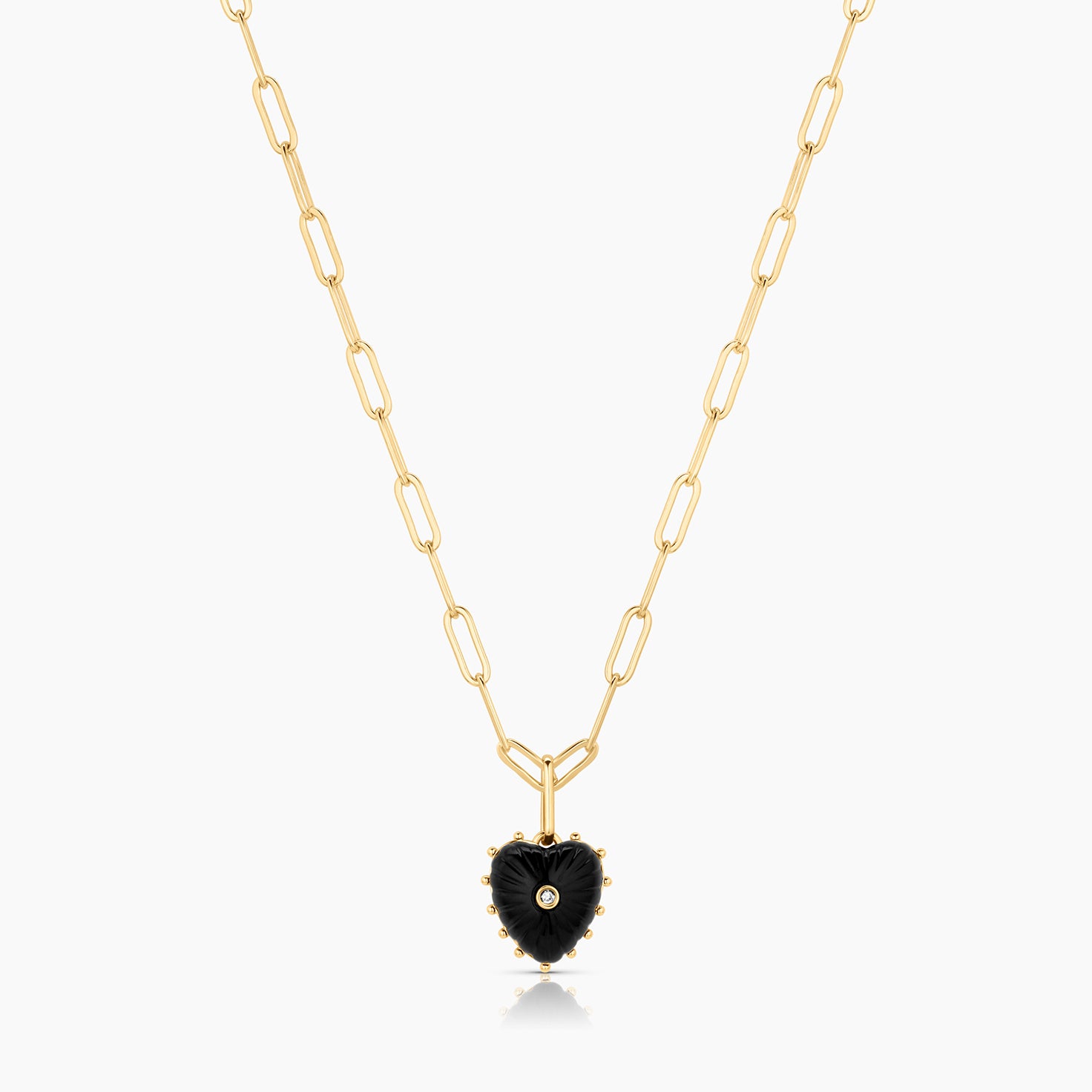 Isabel Onyx Heart Necklace – THATCH