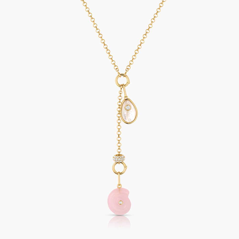 Isola Onyx and Chrysoprase Lariat Necklace – THATCH