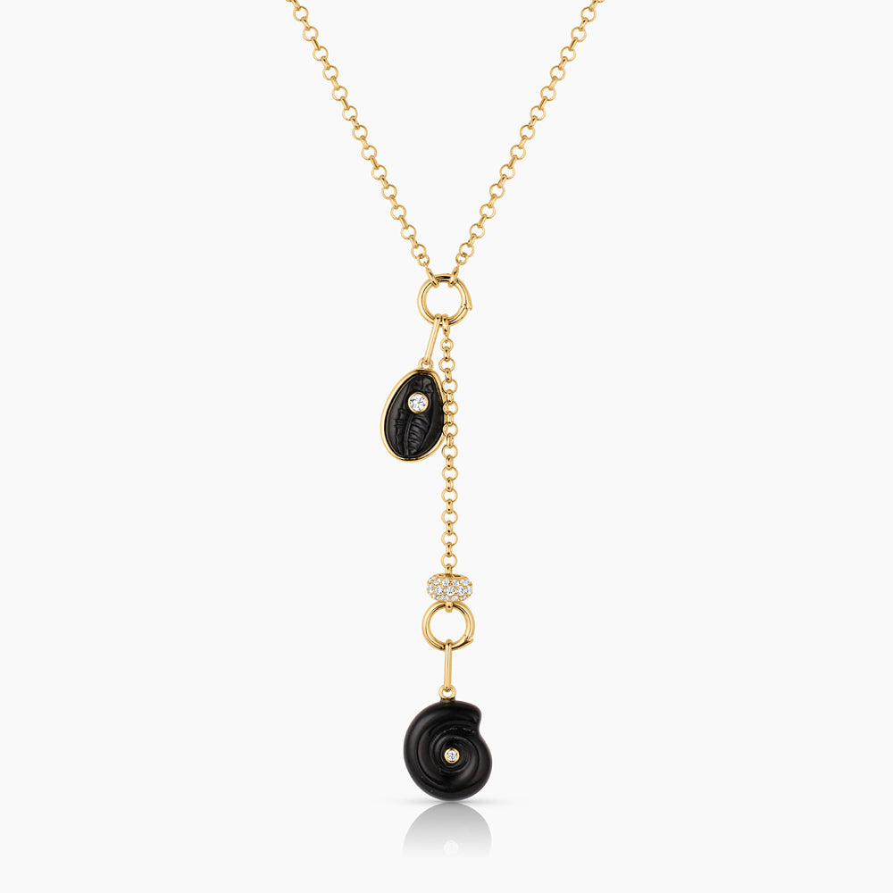 Isola Onyx and Chrysoprase Lariat Necklace – THATCH
