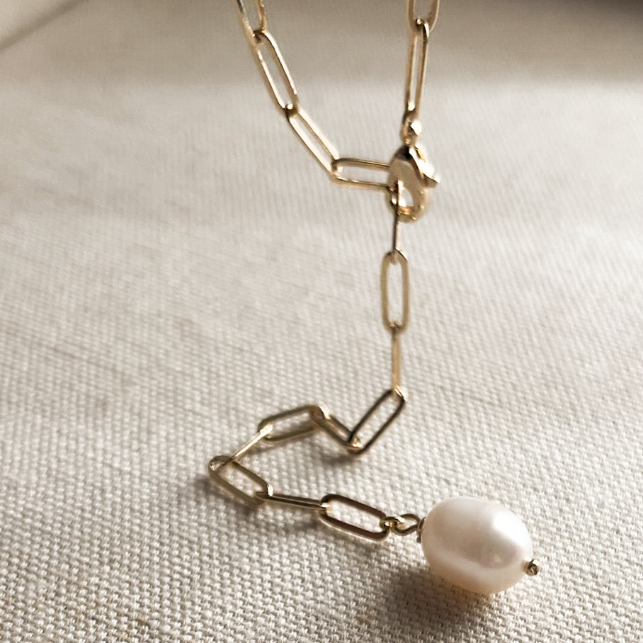 Lea Pearl Lariat Necklace – THATCH