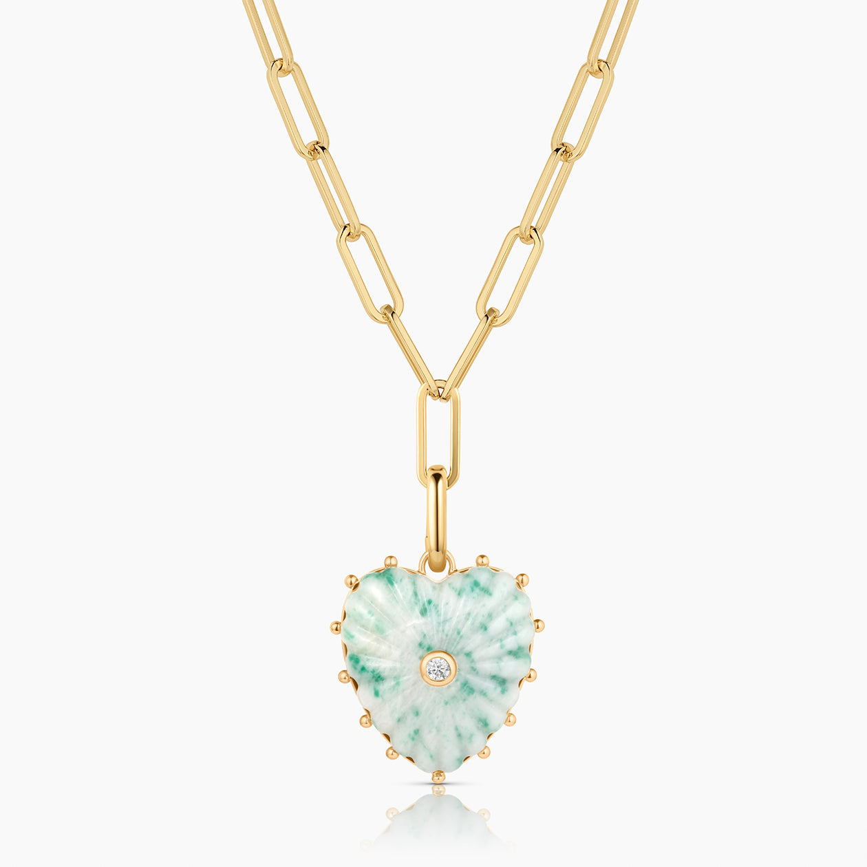 アクセサリー yume Malene_Green_Dot_Clip_Necklace