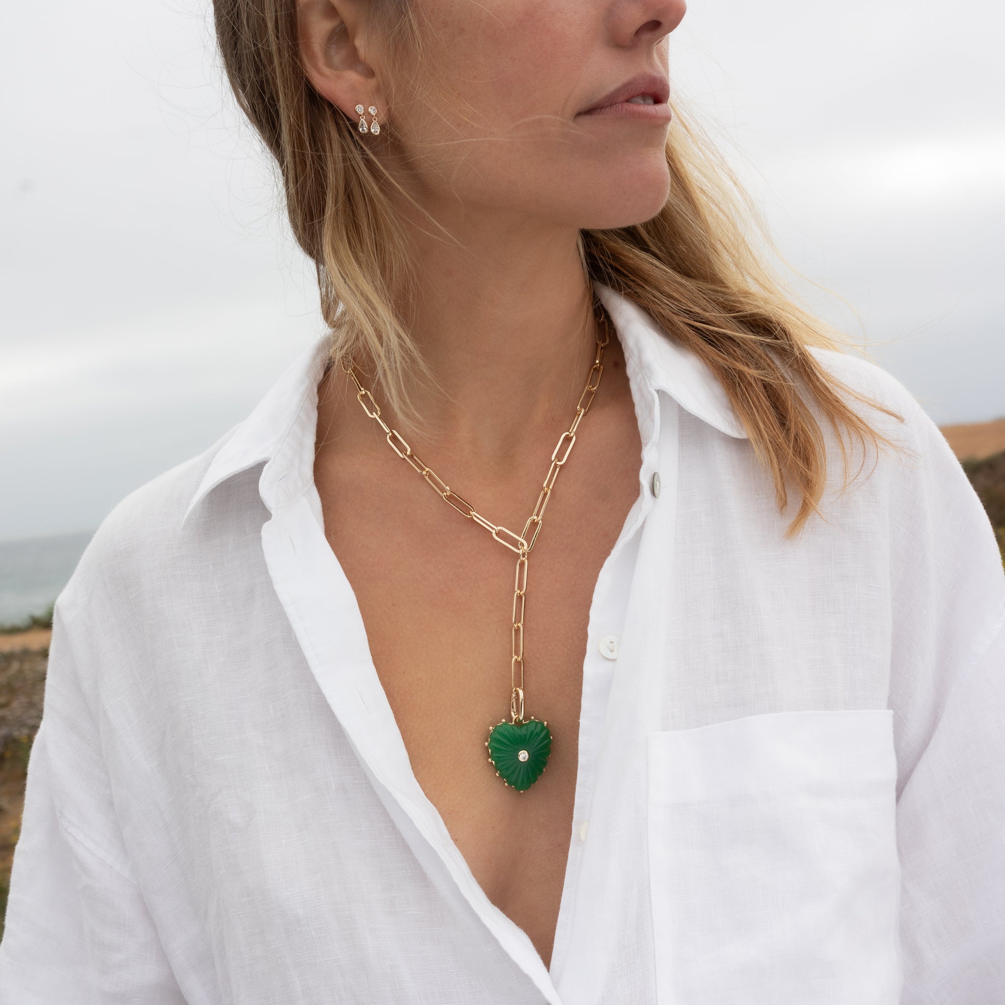 Malene Green Jade Clip – THATCH
