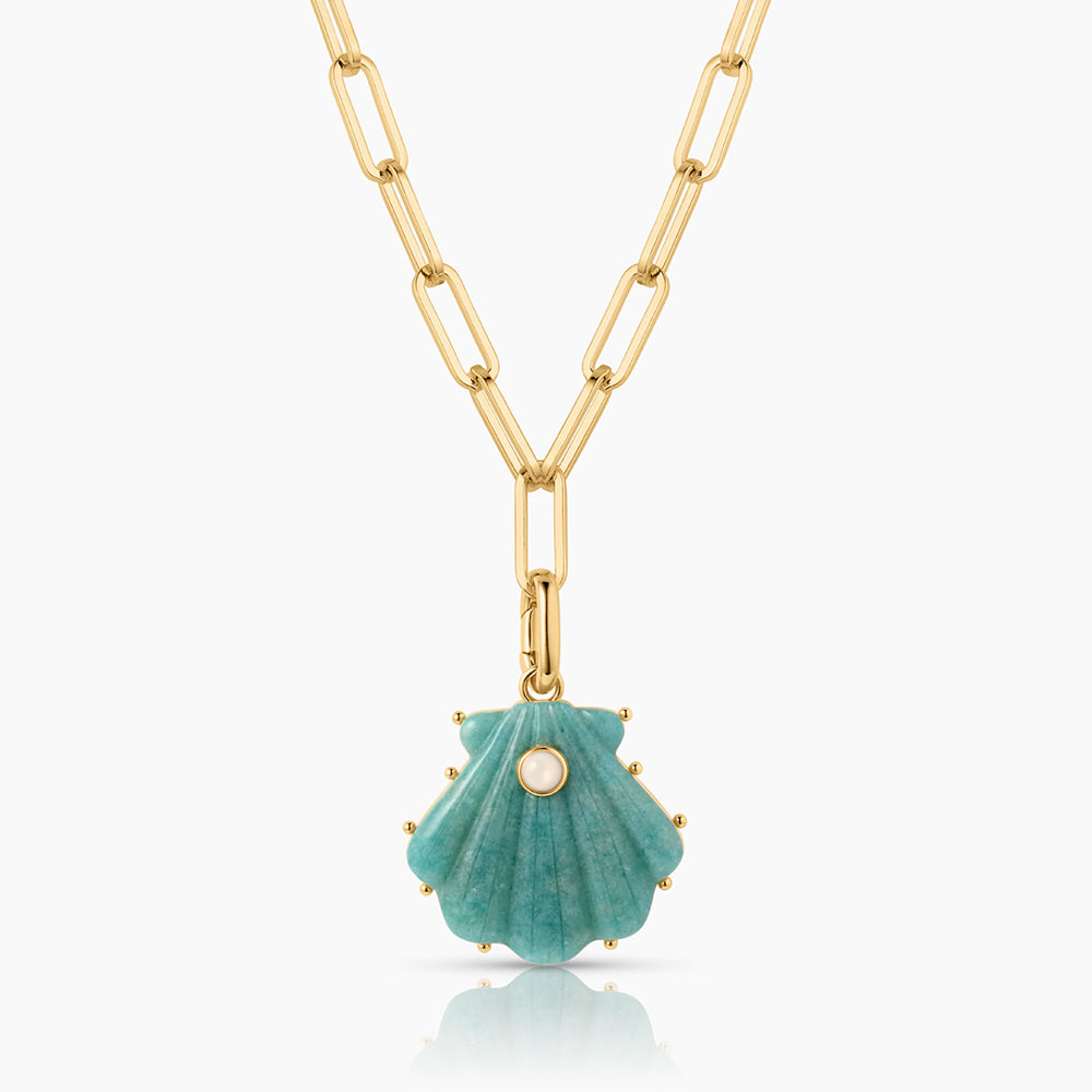 Marea Blue Lace Shell Clip Necklace – THATCH