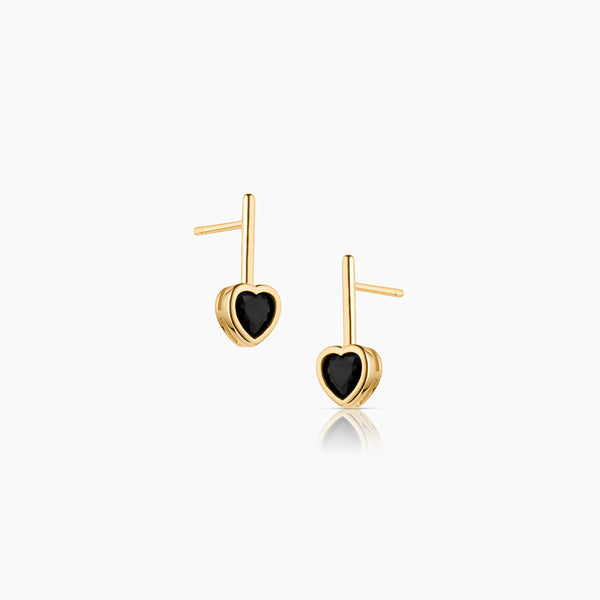 Kate spade clearance black heart earrings