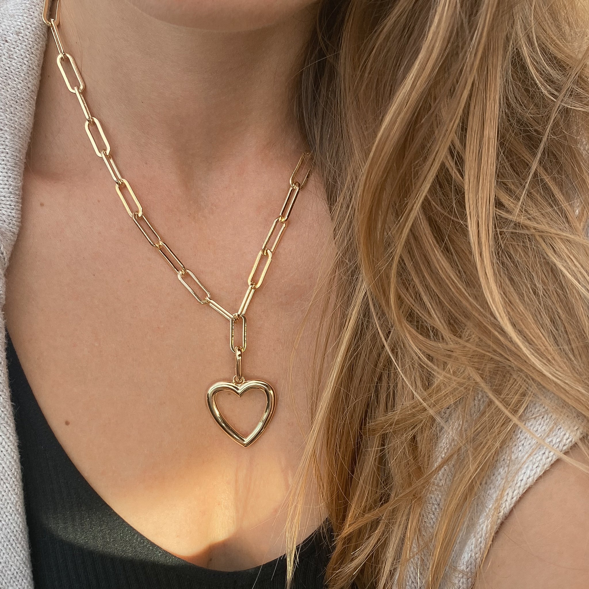 Open Heart Clip Necklace – THATCH